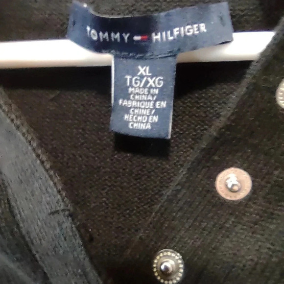 Tommy Hilfiger quarter snap women's sweater, size XL, Y2K - Picture 4 of 5